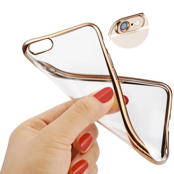 FINAL SALE iPhone 7+/8+ Case Gold Border Plating - Picture 4 of 6